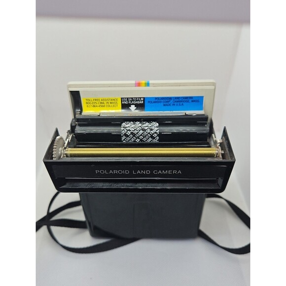 Vintage Polaroid SX-70 OneStep White Rainbow Stripe Land Camera (Untested) - Picture 13 of 16